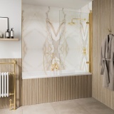 Burlington Classique Gold Hinged Bath Screen